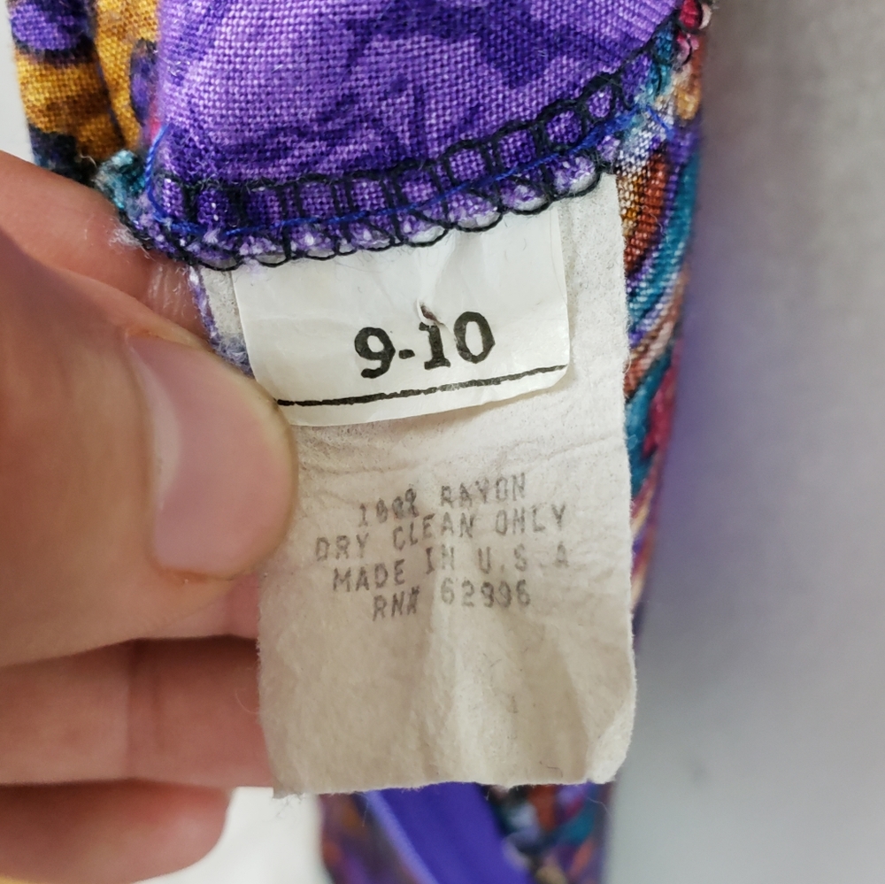 Vintage Multicolored Paisley Print Dress Size 9/10* - Picture 8 of 8